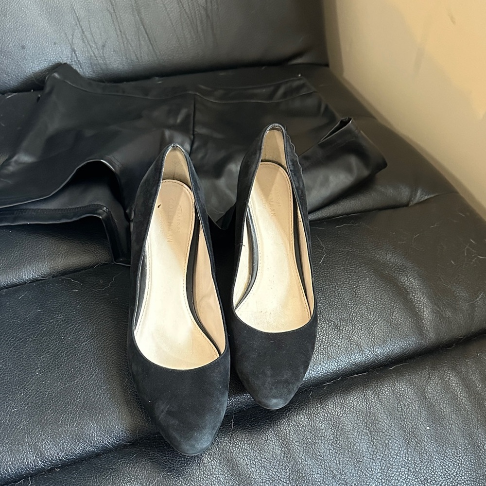 Cole Haan Black Suede Women’s Pointed-Toe Pumps